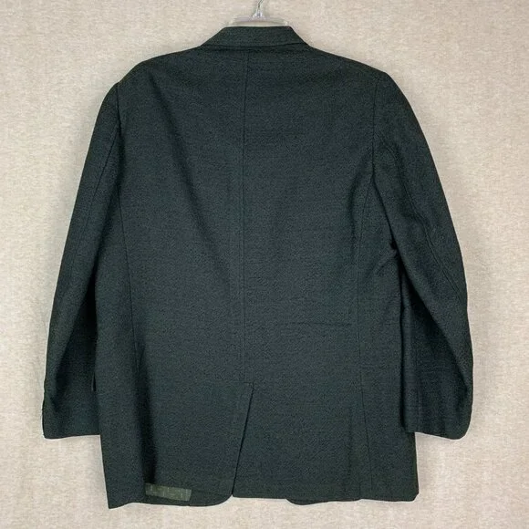 Vintage 60s Jacket Size 42L Green Wool Blazer Suit Sport Coat 1950s Academia